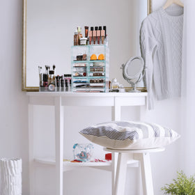 Sorbus Large Makeup Organizer in a stylish bathroom setting