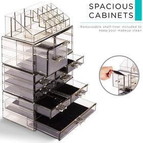 Sorbus Makeup Organizer stacked with additional units
