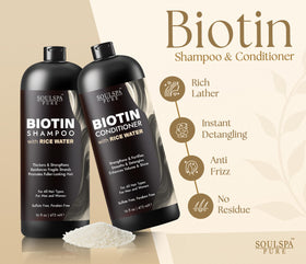 SOULSPA PURE Biotin Rice Water Conditioner front view 16 fl oz