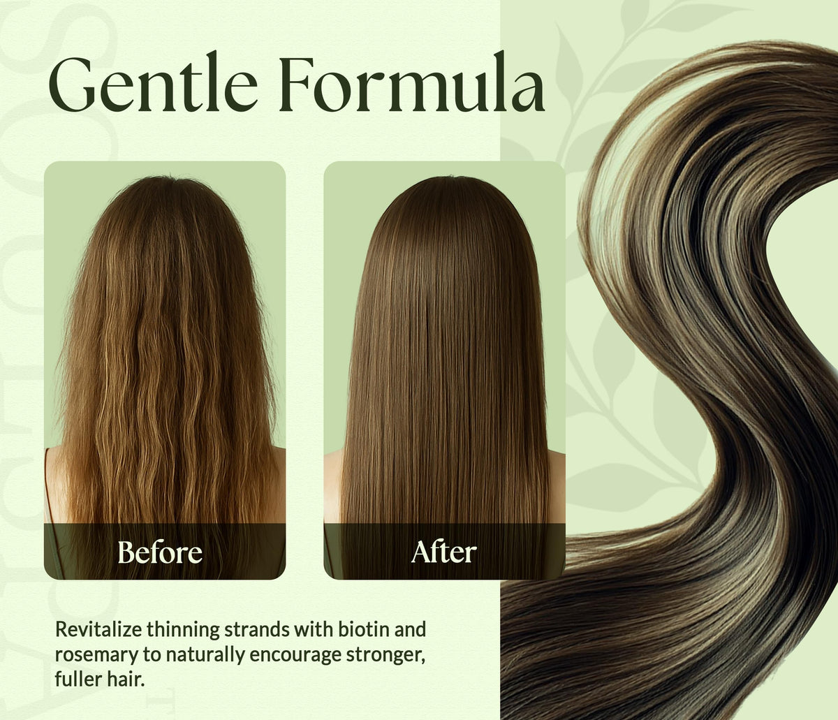 SOULSPA PURE Biotin Rosemary Conditioner back view with ingredient list