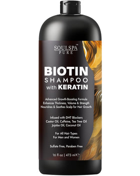 SOULSPA PURE Biotin Shampoo 16 fl oz front view