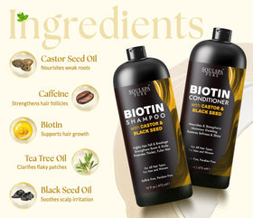SOULSPA PURE Castor Oil & Black Seed Shampoo back view