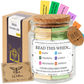 SOUTHLISA Bible Verse Jar with inspirational scriptures front view