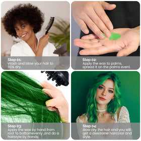 SOVONCARE Green Hair Color Wax 4.23 oz texture