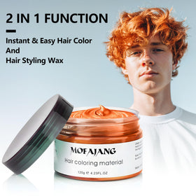 SOVONCARE Orange Hair Color Wax applied in hairstyle