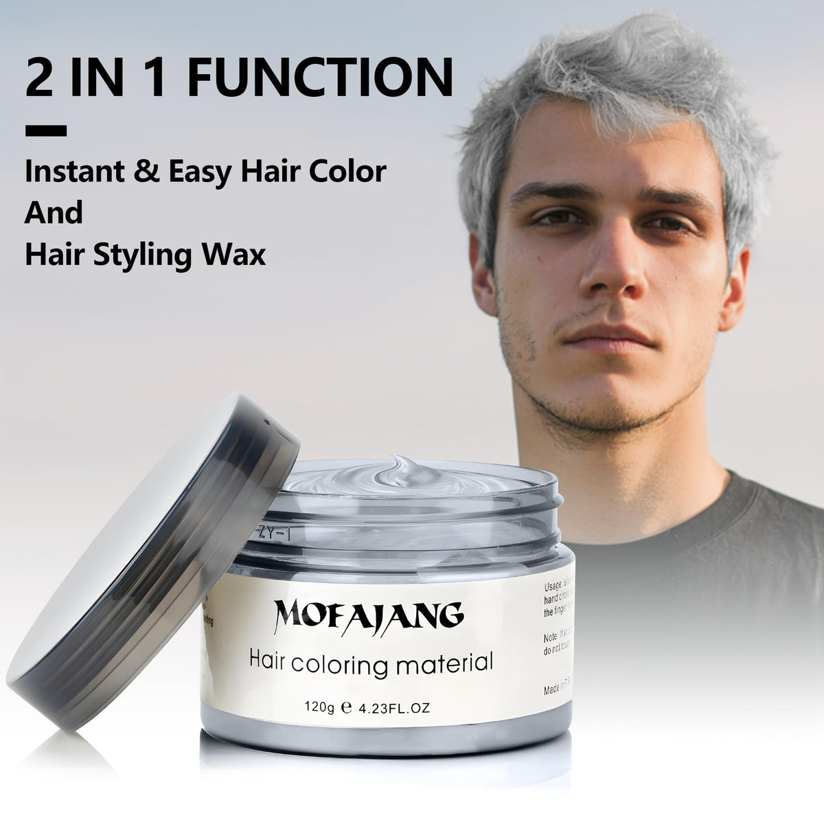 SOVONCARE Sliver Gray Hair Color Wax application on hair