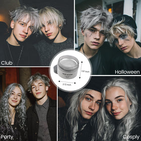 SOVONCARE Sliver Gray Hair Color Wax in use at a party