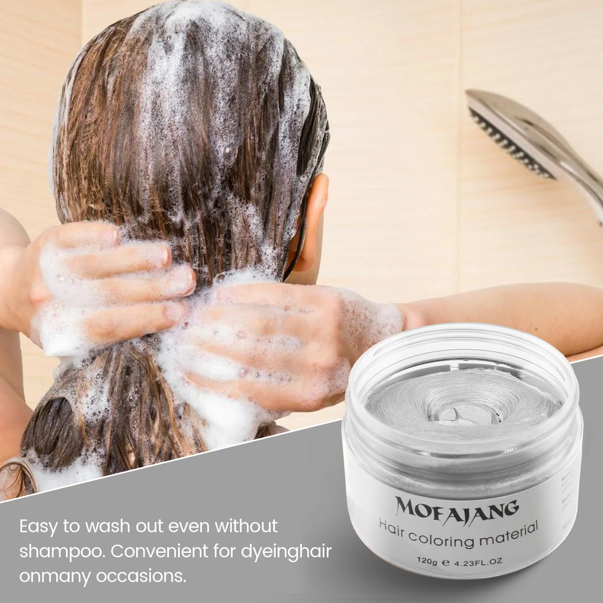 SOVONCARE Sliver Gray Hair Color Wax on a styling table