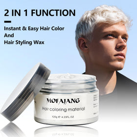 SOVONCARE White Hair Color Wax applied to hair styling