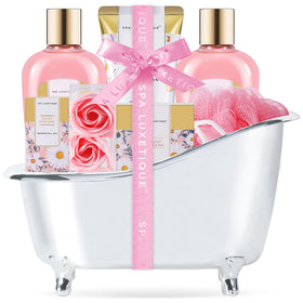 spa luxetique Daisy Spa Gift Set 8PCS with bathtub and products