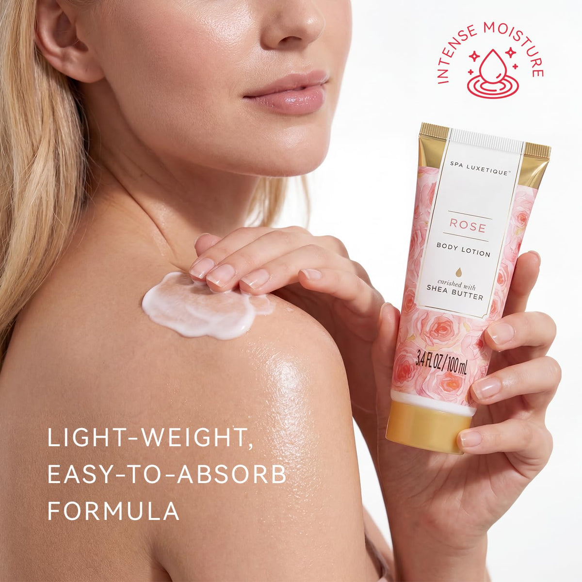 spa luxetique Rose Body Lotion bottle