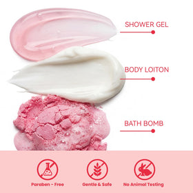 spa luxetique Rose Shower Gel bottle