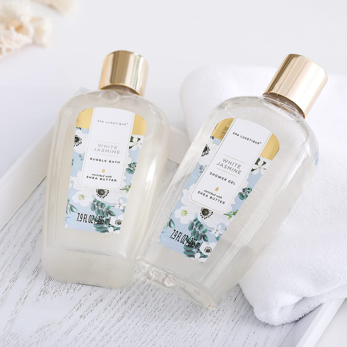Spa Luxetique soap petals in elegant presentation