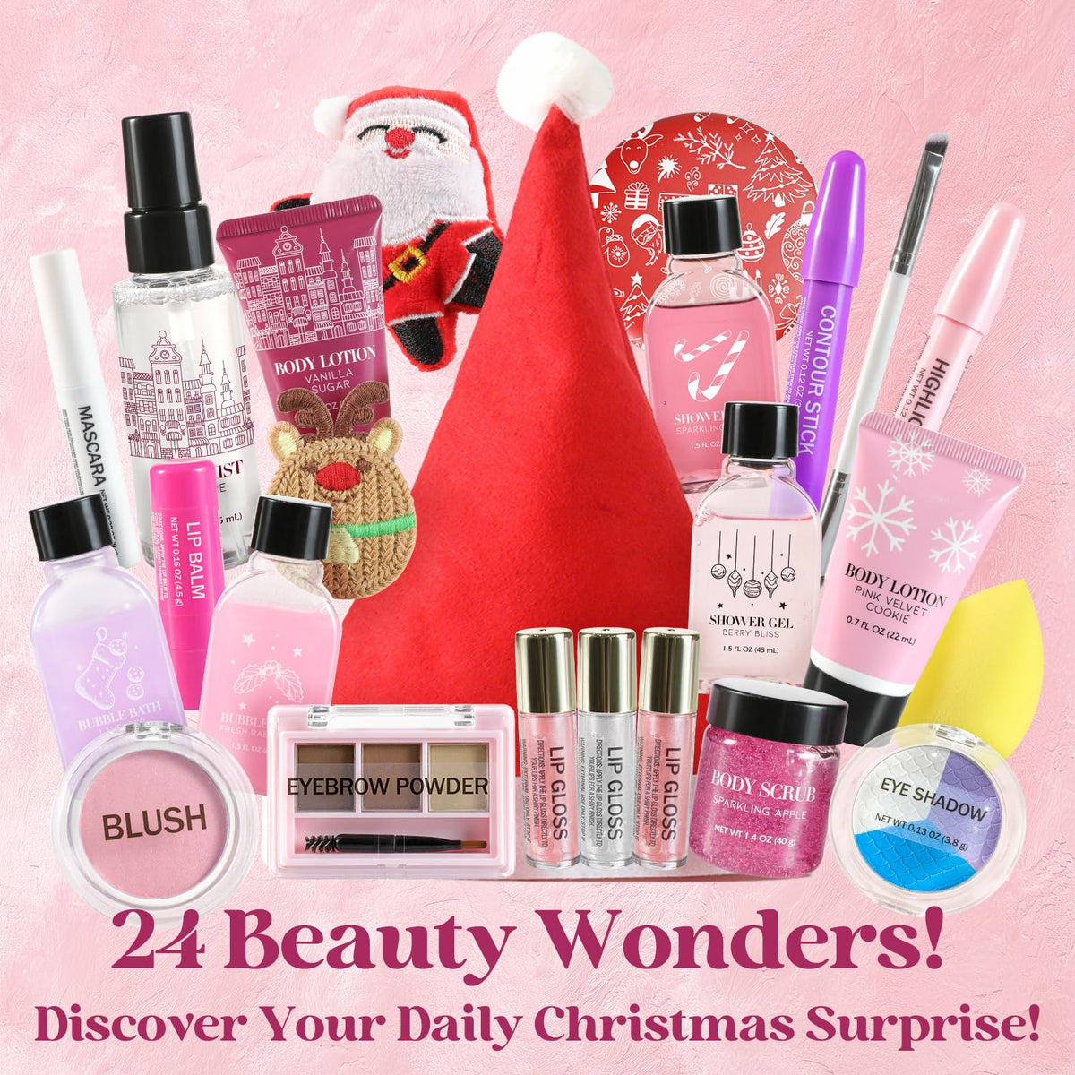 SPA LUXETIQUE WORLD Advent Calendar with lip balm and eyeliners