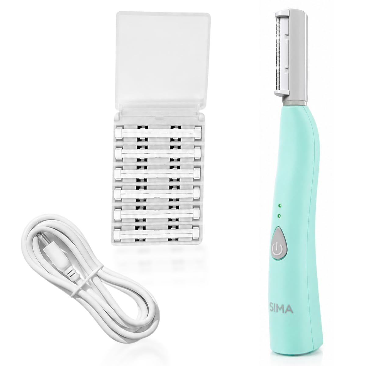 SPA SCIENCES SIMA Dermaplane Razor front view with USB charging port