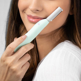 SPA SCIENCES SIMA Dermaplane Razor lifestyle image on a bathroom counter