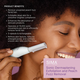 SPA SCIENCES SIMA Dermaplane Razor lifestyle use on a vanity