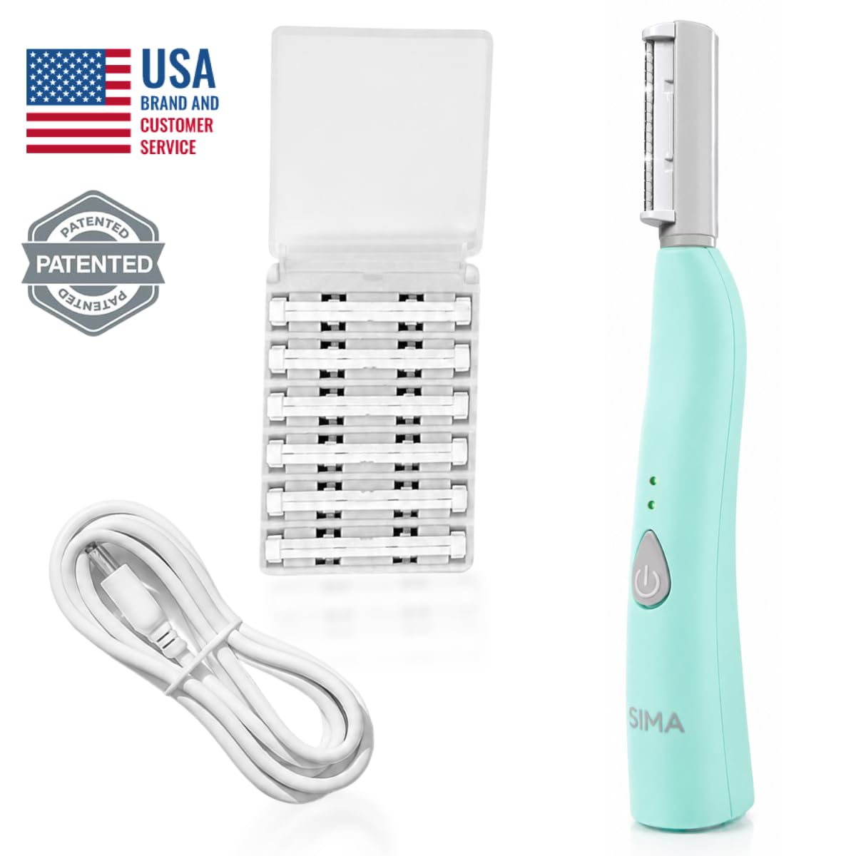SPA SCIENCES SIMA Dermaplane Razor side view showing adjustable speed settings