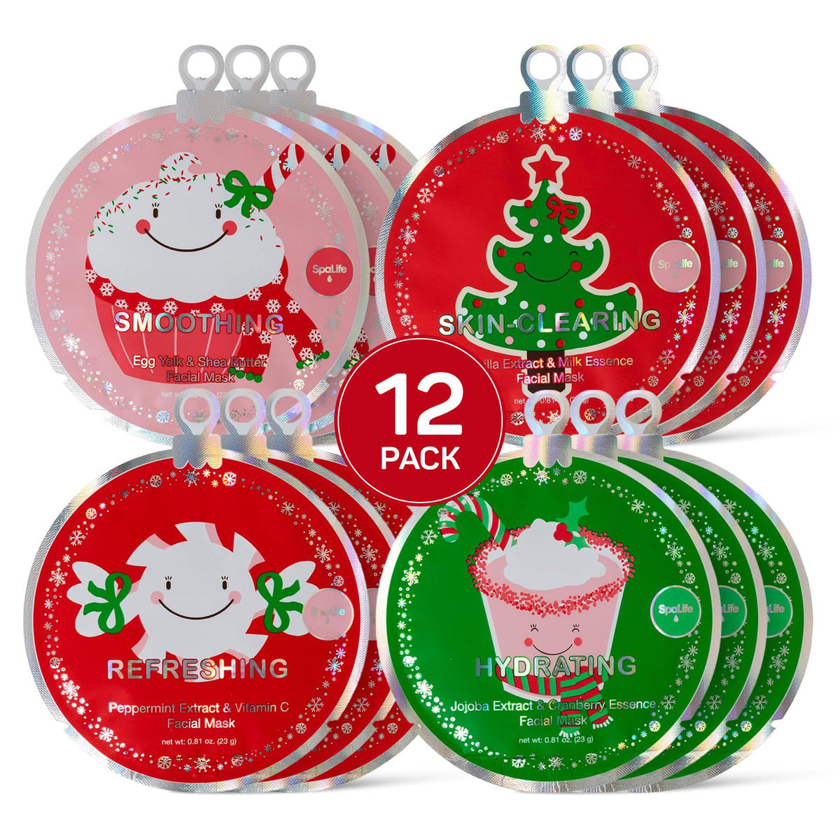 SpaLife Beauty Stocking Stuffers Face Mask Bundle packaging front view