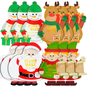SpaLife Christmas Face Mask Bundle front view with packaging