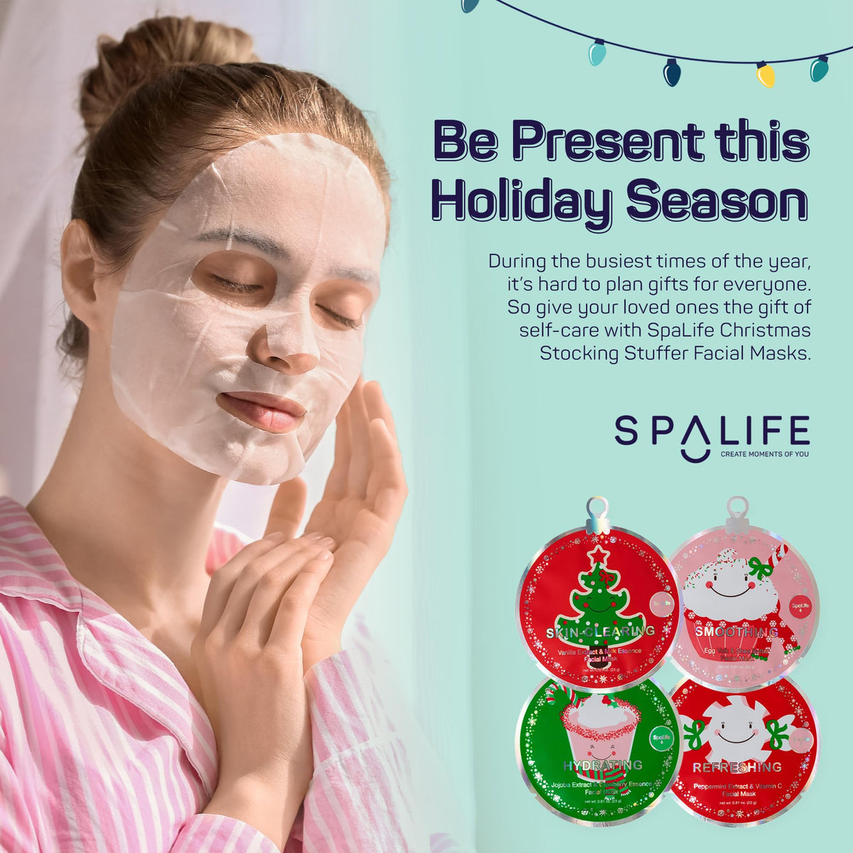 SpaLife face mask with Egg Yolk extract close-up