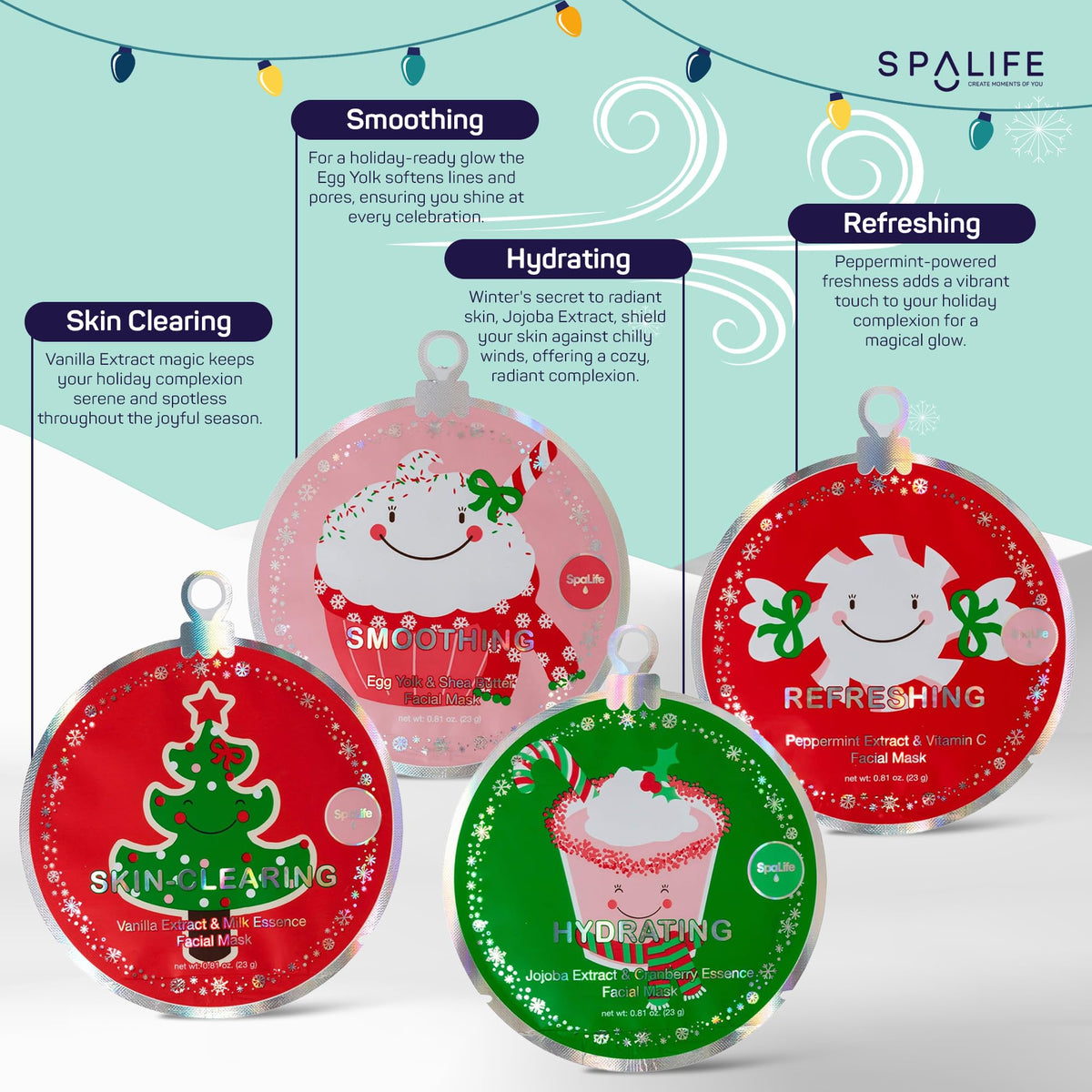 SpaLife face mask with Jojoba extract close-up