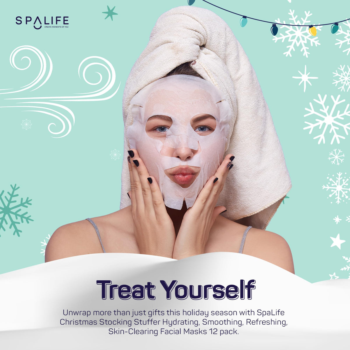 SpaLife face masks with Jojoba, Egg Yolk, Peppermint, and Vanilla extracts