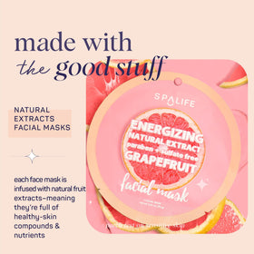 SpaLife facial mask packaging showing Coconut and Cherry