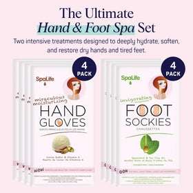 SpaLife Hand Gloves and Foot Mask Socks set