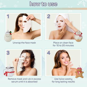 SpaLife Holiday Face Mask Bundle with holiday decorations