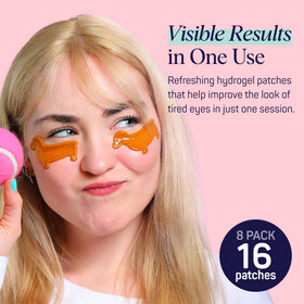 SpaLife Hydrogel Patches applied on eyes