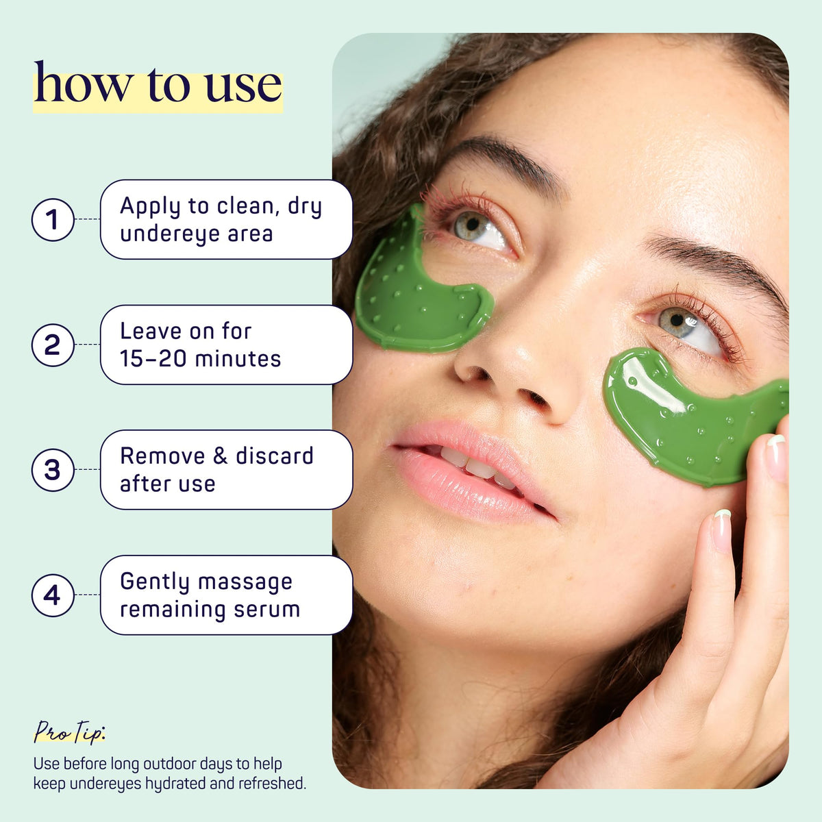 SpaLife Hydrogel Under Eye Patches displayed with other skincare products