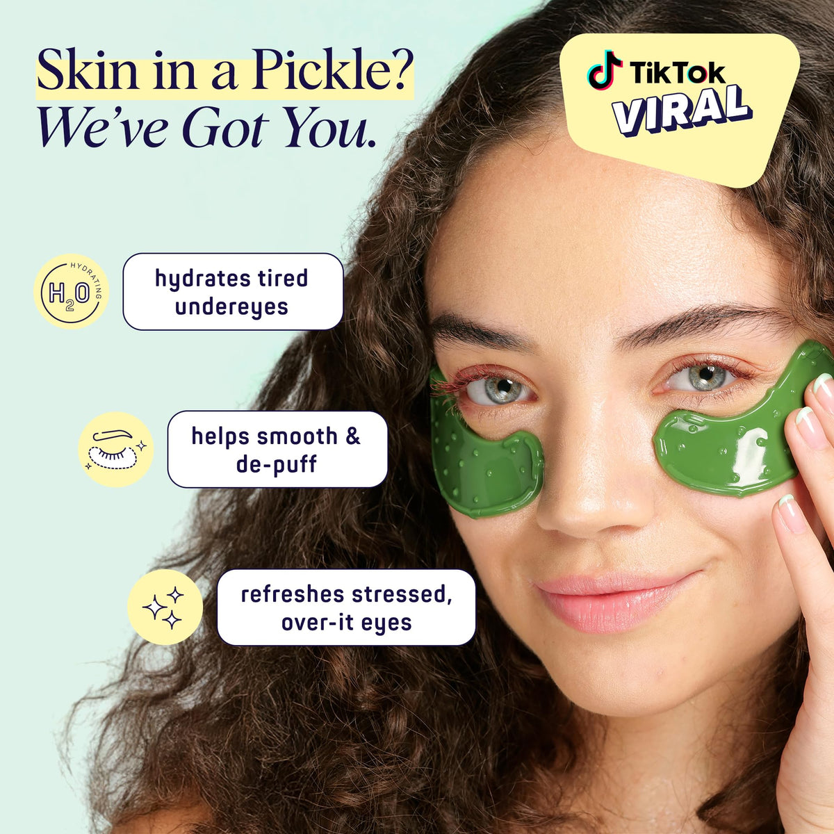 SpaLife Hydrogel Under Eye Patches showing cucumber extract