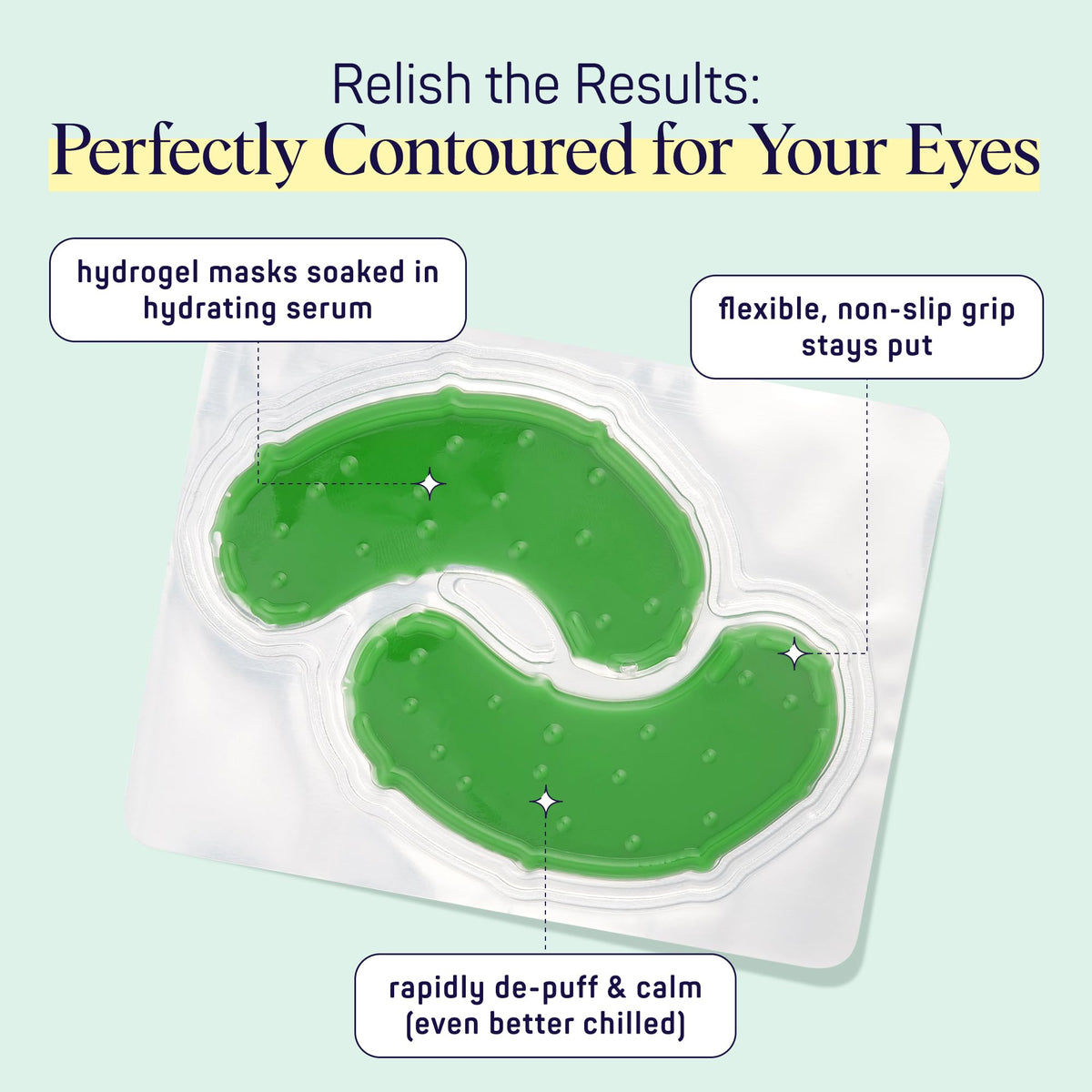 SpaLife Hydrogel Under Eye Patches with a refreshing cucumber