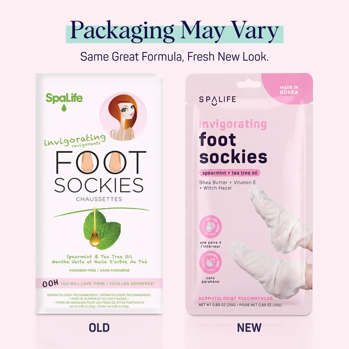 SpaLife Moisturizing Foot Sockies inside view with foot sock