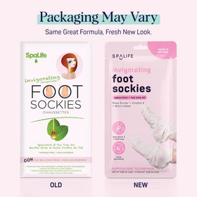 SpaLife Moisturizing Foot Sockies inside view with foot sock