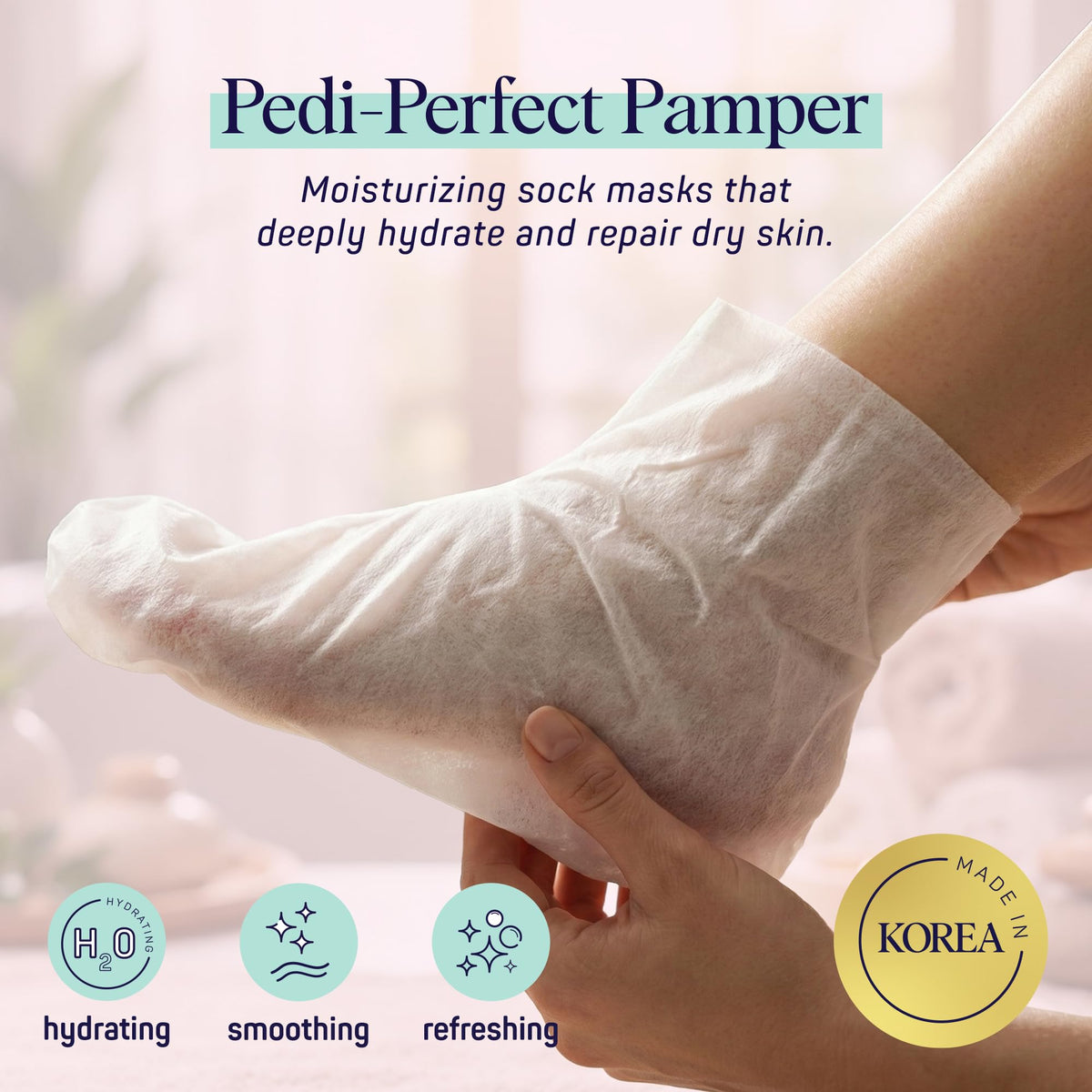 SpaLife Moisturizing Foot Sockies worn on feet