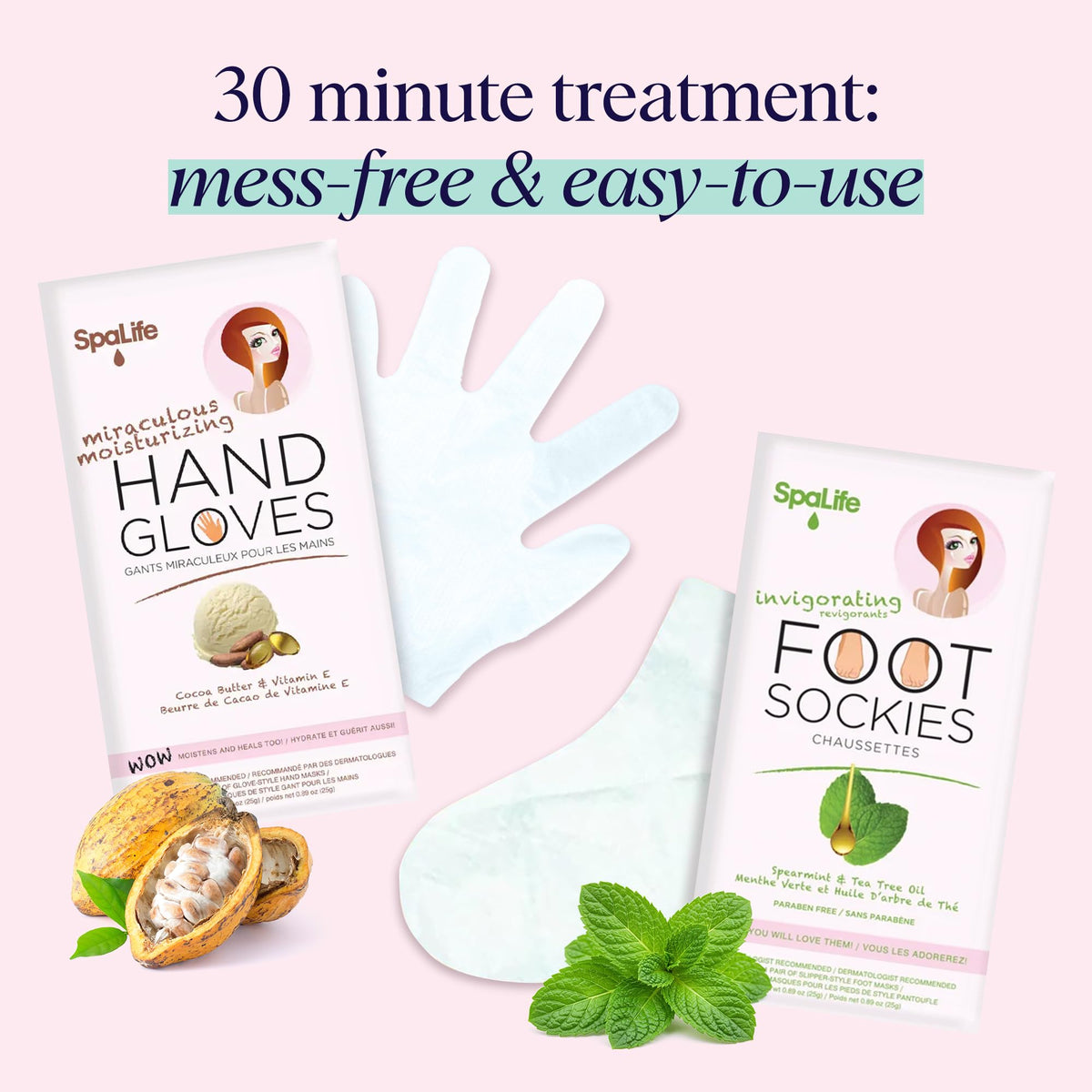 SpaLife Moisturizing Hand Gloves close-up