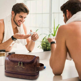 Sparklove Toiletry Bag hanging from built-in hook
