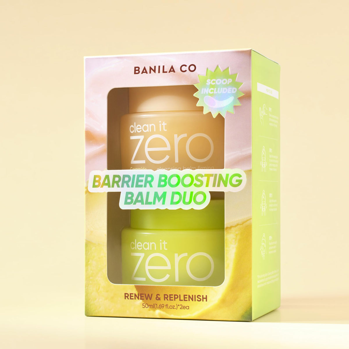 Spatula included with BANILA CO Clean it Zero Balm Duo
