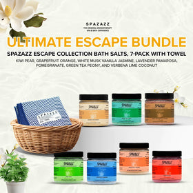 Spazazz Hot Cold towel included with bath salts