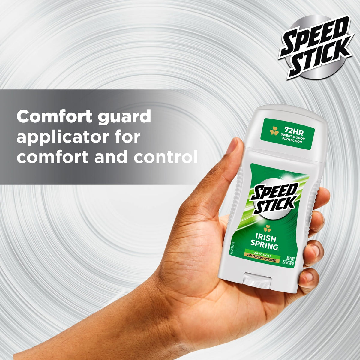 Speed Stick Antiperspirant Deodorant on bathroom shelf