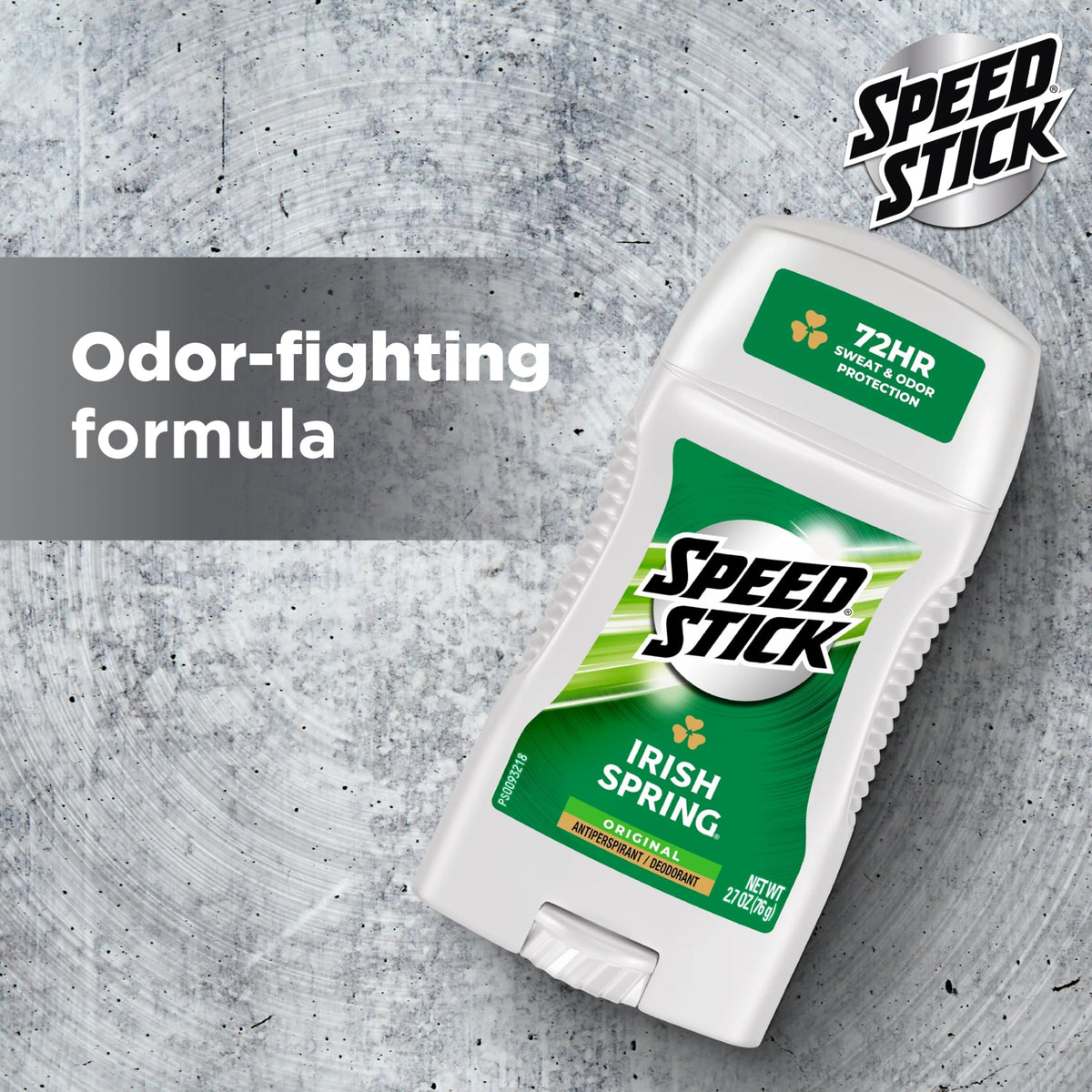 Speed Stick Antiperspirant Deodorant with gym gear in background