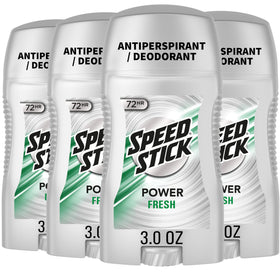 Speed Stick Power Antiperspirant Deodorant Fresh Scent 4 pack front view