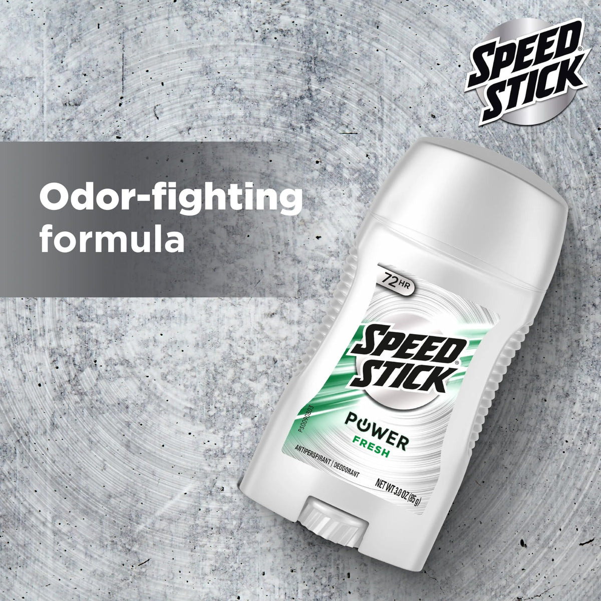 Speed Stick Power Antiperspirant Deodorant Fresh Scent in a gym bag