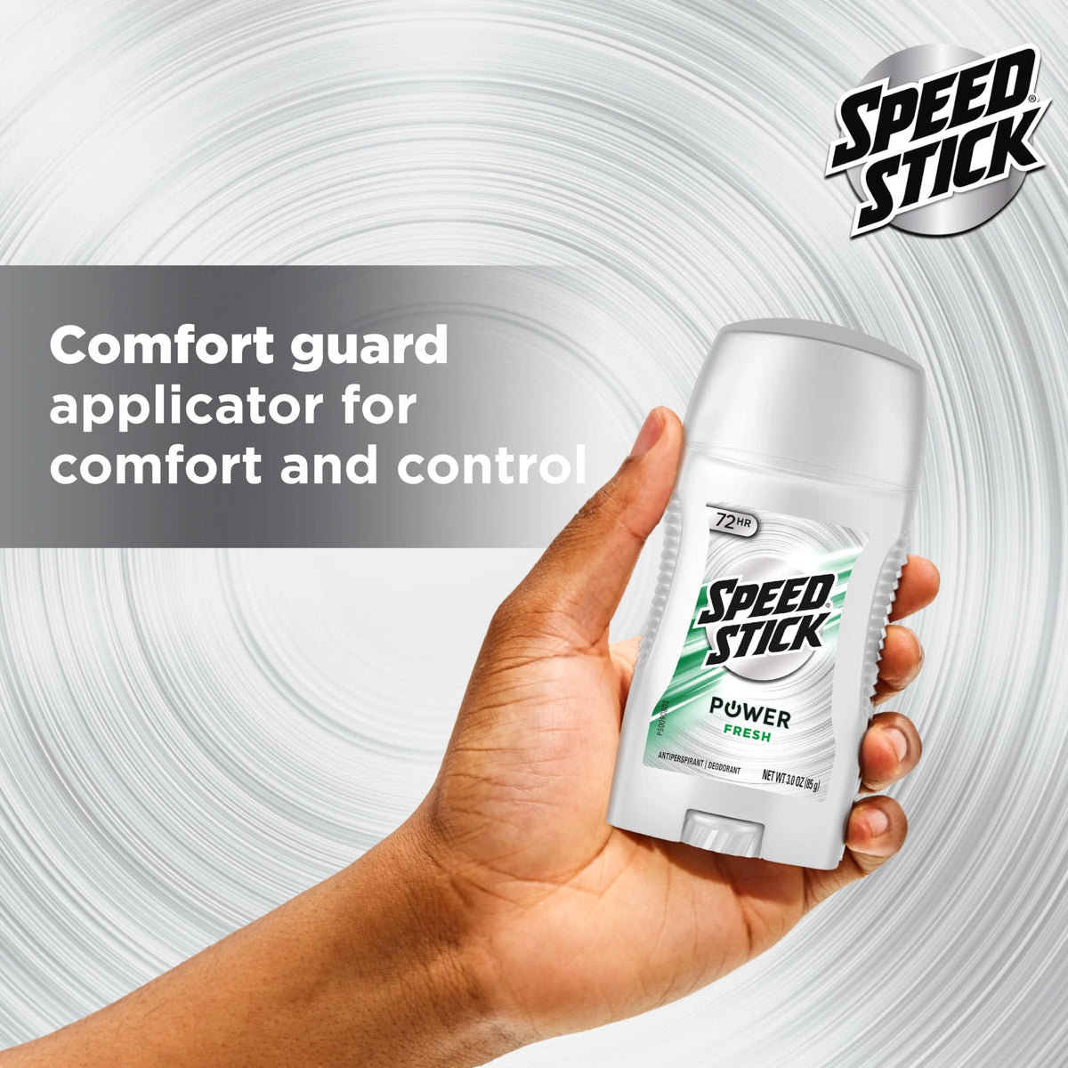 Speed Stick Power Antiperspirant Deodorant Fresh Scent on a grooming shelf