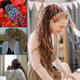 Spiral Lock Hair Tie alongside other hair accessories