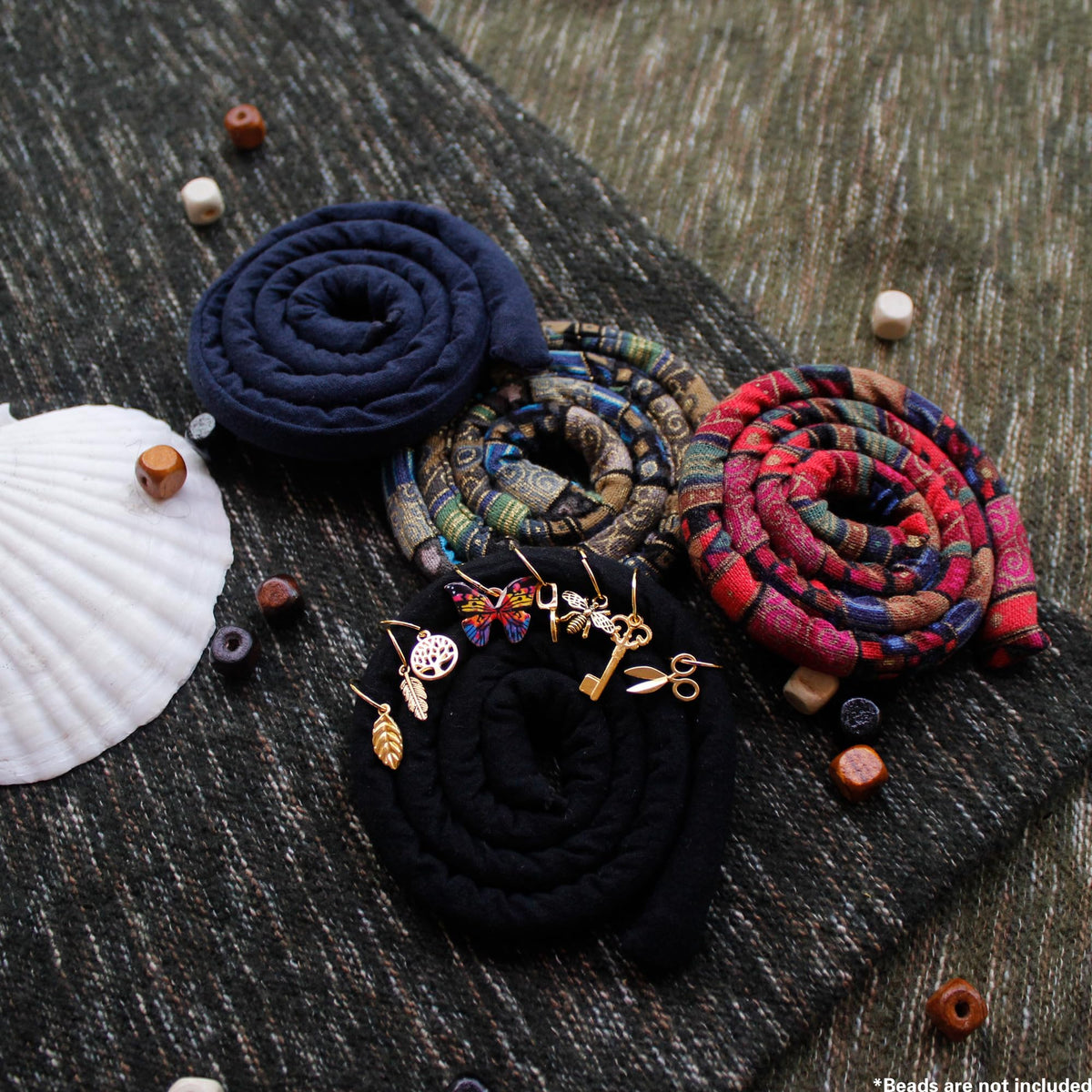 Spiral Lock Hair Tie being used in a ponytail