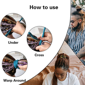 Spiral Lock Hair Tie in lifestyle setting with braids