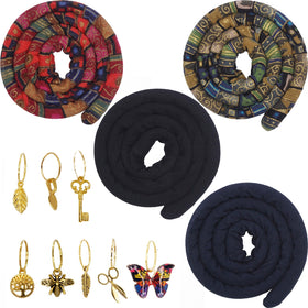 Spiral Lock Hair Tie in multi-colour front view